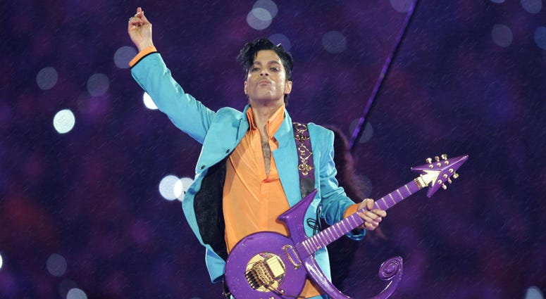 In this Feb. 4, 2007, file photo, Prince performs during the halftime show at the Super Bowl XLI football game at Dolphin Stadium in Miami. In this Feb. 4, 2007, file photo, Prince performs during the halftime show at the Super Bowl XLI football game at Dolphin Stadium in Miami.