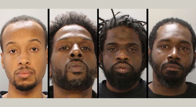 From left: Robert Long, Nassir Moss-Robertson, Keith Garner, Jahlil Porter are charged with the murders of four people found dead in a Southwest Philadelphia basement in November. From left: Robert Long, Nassir Moss-Robertson, Keith Garner, Jahlil Porter are charged with the murders of four people found dead in a Southwest Philadelphia basement in November.