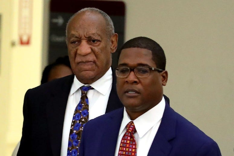 NORRISTOWN, PA - SEPTEMBER 24: Actor and Comedian Bill Cosby arrives with his spokesman Andrew Wyatt at the Montgomery County Courthouse. NORRISTOWN, PA - SEPTEMBER 24: Actor and Comedian Bill Cosby arrives with his spokesman Andrew Wyatt at the Montgomery County Courthouse.