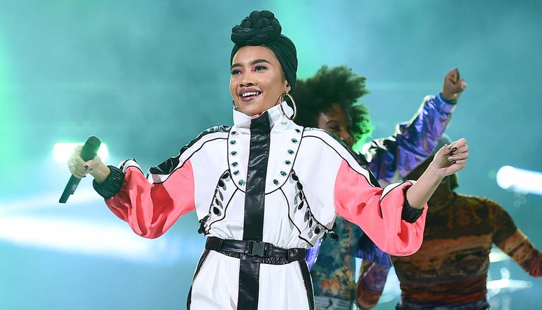 Yuna performs onstage during WE Day UN 2019 at Barclays Center on September 25, 2019 in New York City. Yuna performs onstage during WE Day UN 2019 at Barclays Center on September 25, 2019 in New York City.