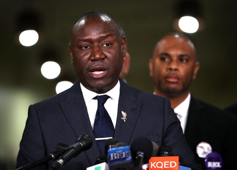 Attorney Ben Crump speaks during a news conference at the Southside Christian Center on March 30, 2018 in Sacramento, California. Attorney Ben Crump speaks during a news conference at the Southside Christian Center on March 30, 2018 in Sacramento, California.