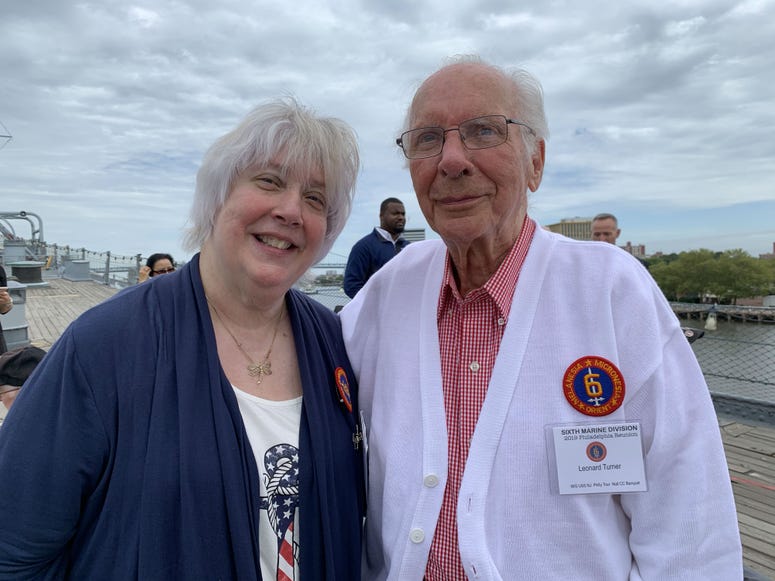 Leonard Turner, 96, attends the reunion of the Striking Sixth with his daughter, Dr. Karen Turner. Striking Sixth reunion