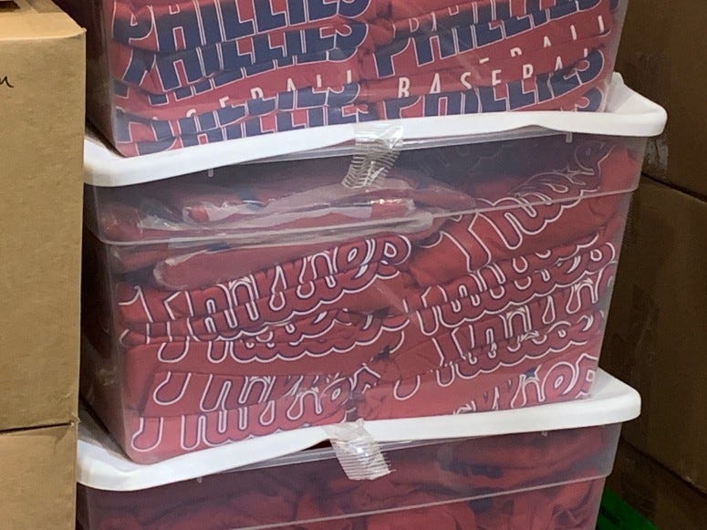 Phillies equipment going to Clearwater. Phillies equipment going to Clearwater.