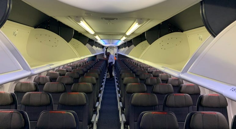 Empty American Airlines airplane Empty American Airlines airplane