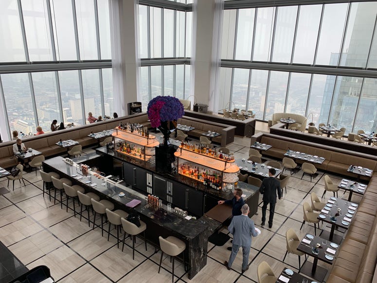 At the new Four Seasons Hotel Philadelphia, which sits atop the Comcast Technology Center, chef Jean-Georges Vongerichten opened his restaurant, Jean-Georges Philadelphia on the 59th floor on the building. Jean-Georges Philadelphia