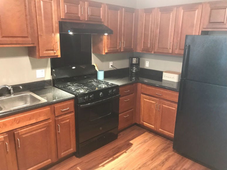 Kitchen in a unit in Blumberg 83. Kitchen in a unit in Blumberg 83.