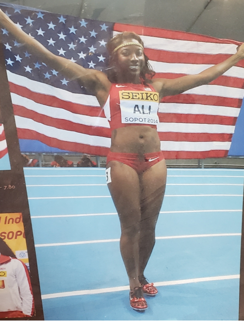 2016 Olympic silver medallist Nia Ali. 2016 Olympic silver medallist Nia Ali.