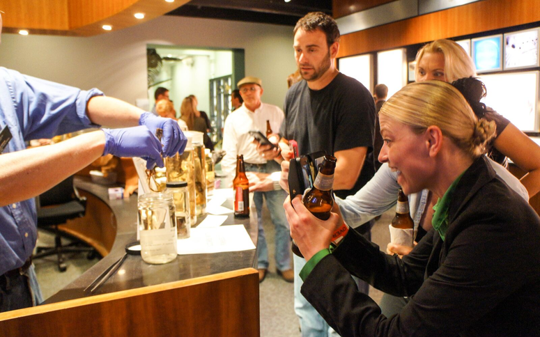 Dinos After Dark offers pay-as-you-wish admission and a cash bar and snacks. Dinos After Dark