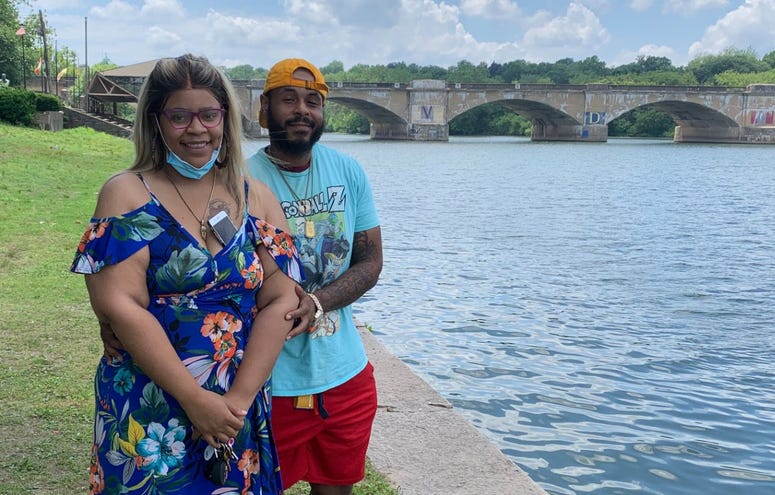 Alayna Williams and Derek Jones have come to the Schuylkill seeking peace and quiet. Alayna Williams and Derek Jones have come to the Schuylkill seeking peace and quiet.