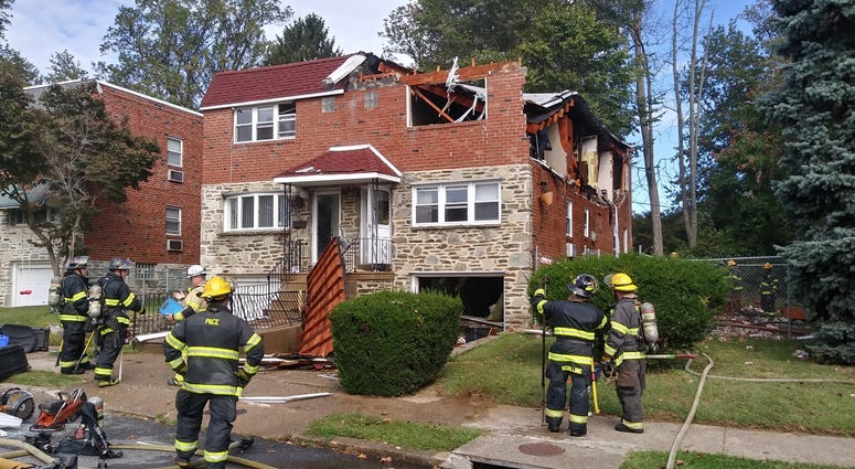 Philadelphia police and firefighters are on the scene of a house gas explosion in the Torresdale section of Northeast Philadelphia. A house gas explosion in Torresdale