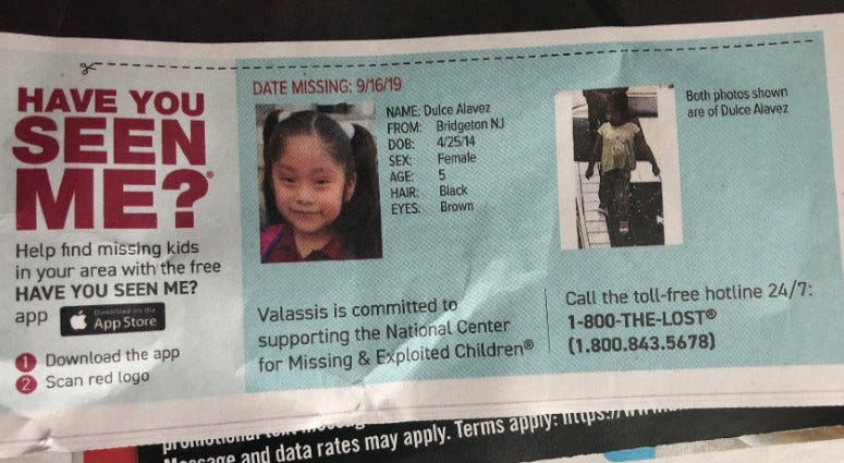 An advertisement profiles the case of Dulce Alavez. An advertisement profiles the case of Dulce Alavez.