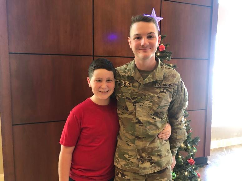 Mark Ditizio and his brother, Private Second Class Eric Shaw Mark Ditizio and his brother, Private Second Class Eric Shaw