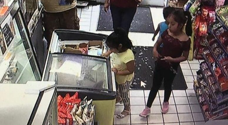 Dulce Maria Alavez (left) is pictured in a Bridgeton convenience store on Sept. 16, 2019, with her family, hours before she was abducted in a nearby park. Dulce Maria Alavez