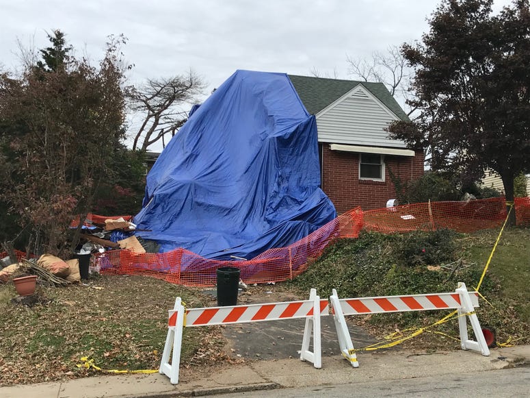 Percy Cupid and his wife, Frances, were trapped when a tree hit their house and their bedroom collapsed onto the first floor. Percy Cupid and his wife, Frances, were trapped when a tree hit their house and their bedroom collapsed onto the first floor.