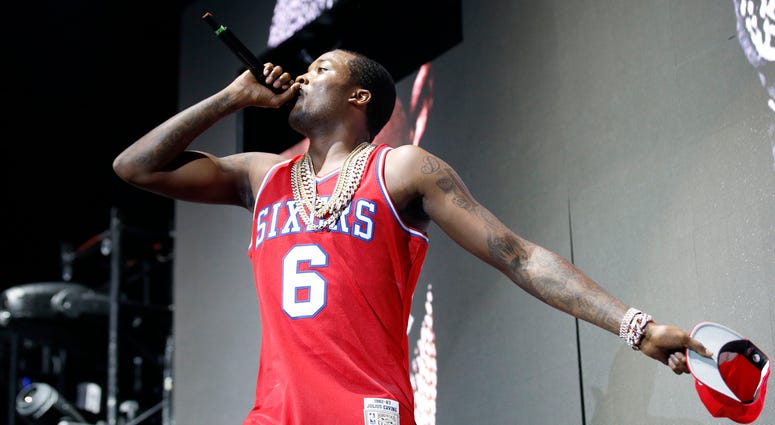 Meek Mill performing at the Susquehanna Bank Center in 2015. Meek Mill performing at the Susquehanna Bank Center in 2015.