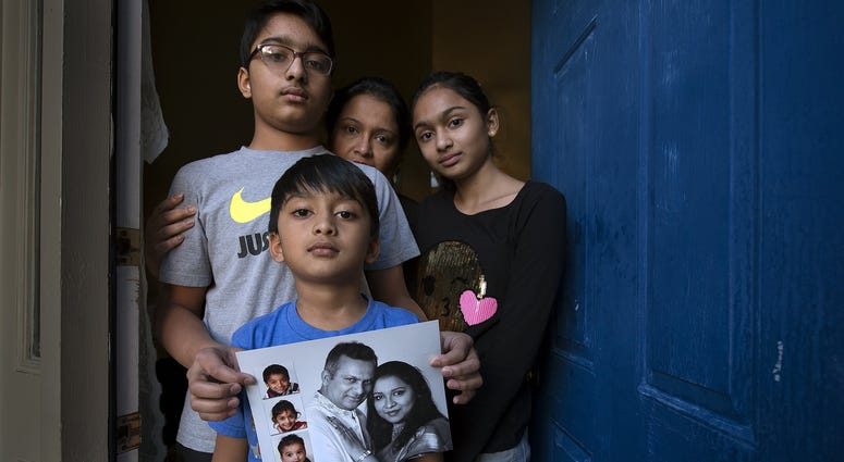 Syed Jamal (in photograph), the father of Fareed, 7; Taseen (top left), 14; Naheen, 12; and husband of Angela Jamal; has been detained by Immigration and Customs Enforcement agents for possible deportation back to his native Bangladesh. Syed Jamal (in photograph), the father of Fareed, 7; Taseen (top left), 14; Naheen, 12; and husband of Angela Jamal; has been detained by Immigration and Customs Enforcement agents for possible deportation back to his native Bangladesh.
