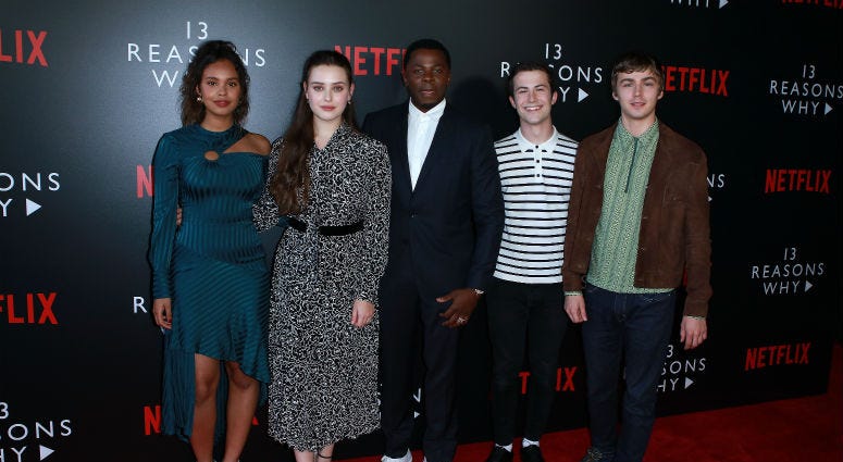 Alisha Boe, Katherine Langford, Derek Luke, Dylan Minnette, Miles Heizer attend the #NETFLIXFYSEE Event For "13 Reasons Why" Season 2. 13 Reasons Why