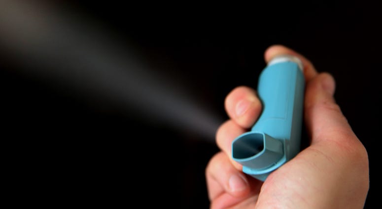 An inhaler used for treating asthma An inhaler used for treating asthma