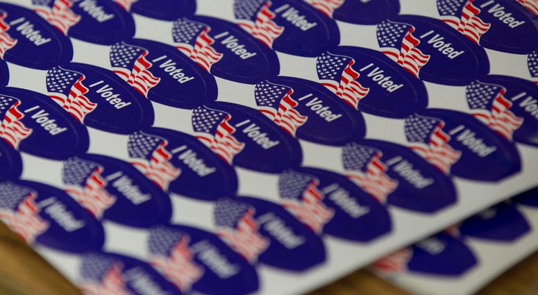 "I voted" stickers at the Tubman Chavez Center in San Diego in June 2018. Election Day