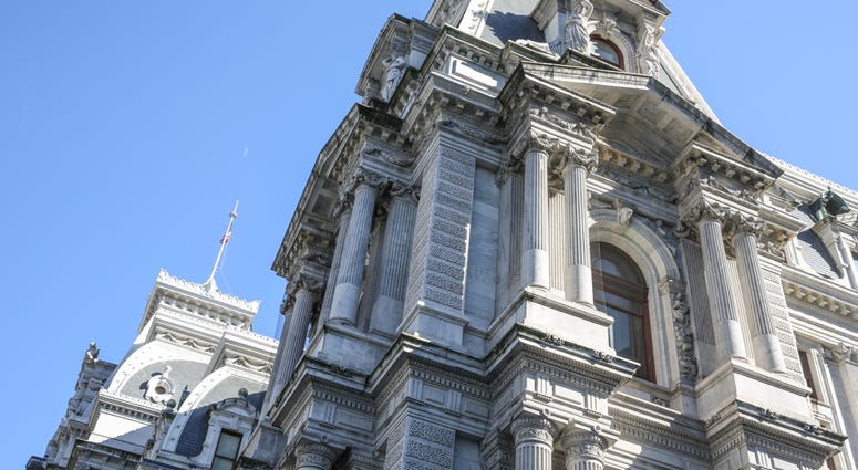 Sculptures around Philadelphia's City Hall by Alexander Milne Calder. Sculptures around Philadelphia's City Hall by Alexander Milne Calder.