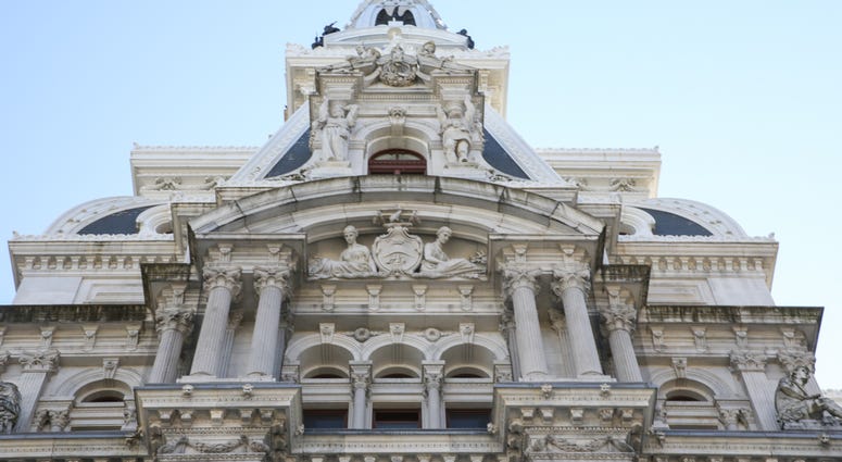Sculptures around Philadelphia's City Hall by Alexander Milne Calder. Sculptures around Philadelphia's City Hall by Alexander Milne Calder.