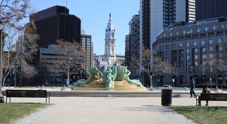 Swann Memorial Fountain by Alexander Stirling Calder located in the center of Logan Square. Swann Memorial Fountain by Alexander Stirling Calder located in the center of Logan Square.