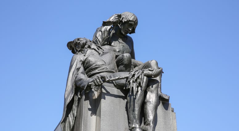 Shakespeare Memorial by Alexander Stirling Calder located near Logan Square. Shakespeare Memorial by Alexander Stirling Calder located near Logan Square.