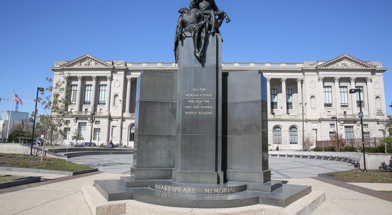 Shakespeare Memorial by Alexander Stirling Calder located near Logan Square. Shakespeare Memorial by Alexander Stirling Calder located near Logan Square.