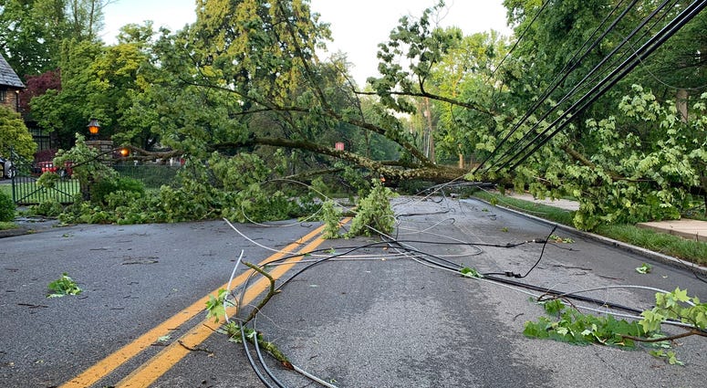 Storm damage on Remington Rd. off Lancaster Ave in Wynnewood Storm damage on Remington Rd. off Lancaster Ave in Wynnewood