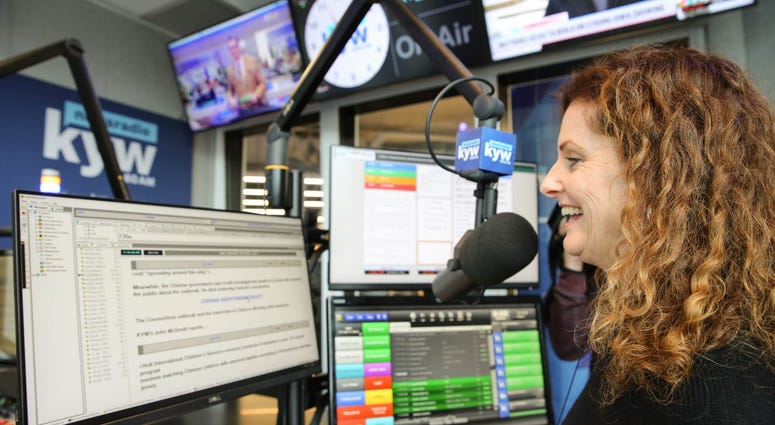 Carol MacKenzie on air from the new KYW Newsradio studios. Carol MacKenzie on air from the new KYW Newsradio studios.