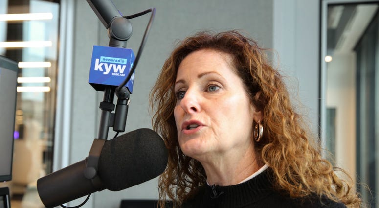 Carol MacKenzie on air from the new KYW Newsradio studios. Carol MacKenzie on air from the new KYW Newsradio studios.
