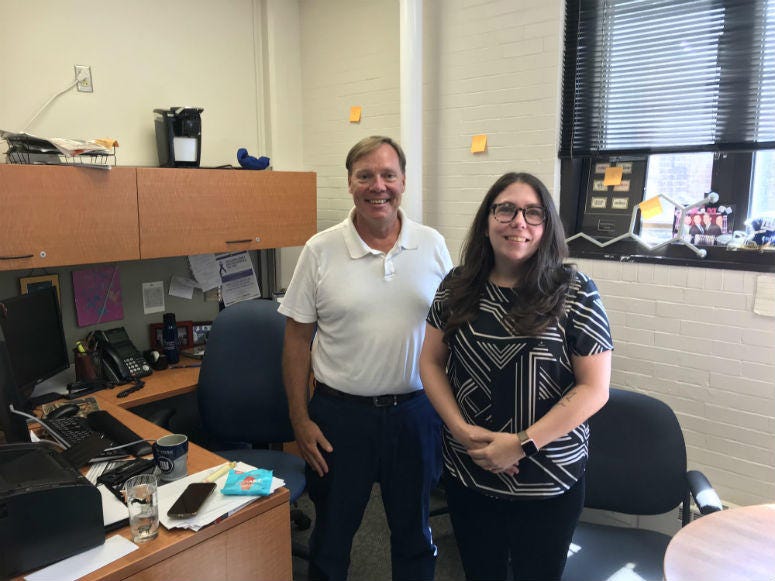 Andrew Peterson and Erica Waldolf at the University of the Sciences. The University of the Sciences is offering an MBA program focused on the medical marijuana industry.