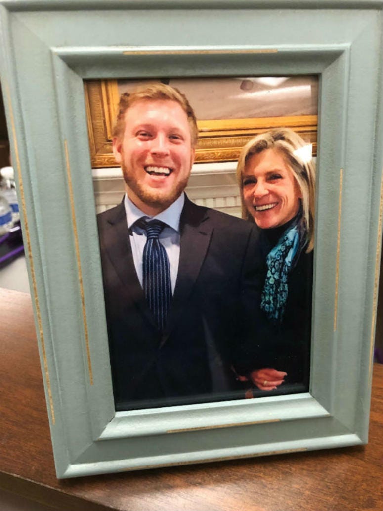 A photo of Brad Perz and his mother, Beth Perz. A photo of Brad Perz and his mother, Beth Perz.