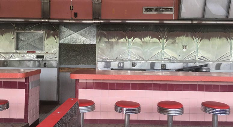 Interior of the former Mickey's Windham Diner. Interior of the former Mickey's Windham Diner.
