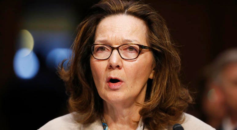 CIA nominee Gina Haspel testifies during a confirmation hearing of the Senate Intelligence Committee on Capitol Hill in Washington. CIA nominee Gina Haspel testifies during a confirmation hearing of the Senate Intelligence Committee on Capitol Hill in Washington.