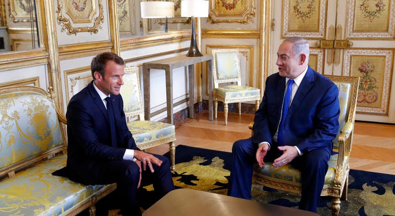Netanyahu is meeting France's President Macron as part of his European tour, in an effort to rally support from allies over Iran. Netanyahu is meeting France's President Macron as part of his European tour, in an effort to rally support from allies over Iran.