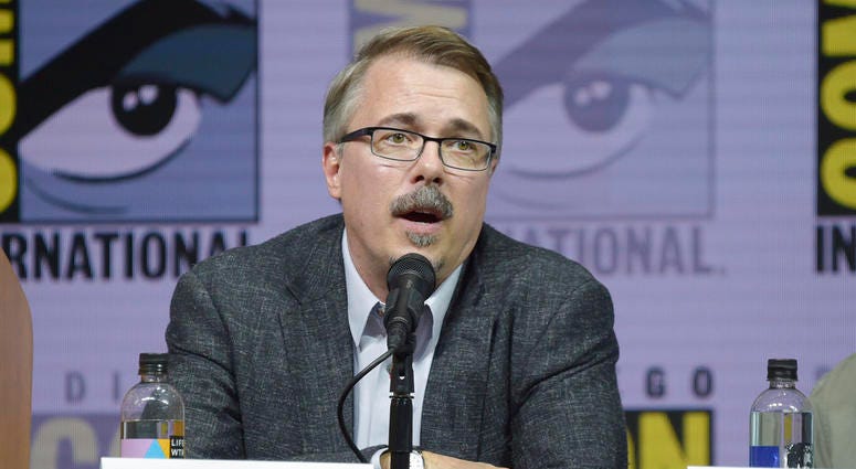 "Breaking Bad" creator Vince Gilligan speaks at the "Better Call Saul" panel at Comic-Con International in San Diego, July 2018. "Breaking Bad" creator Vince Gilligan