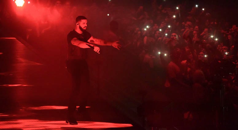 Drake performs at the Staples Center in Los Angeles, Oct. 12, 2018. Drake performs at the Staples Center in Los Angeles.