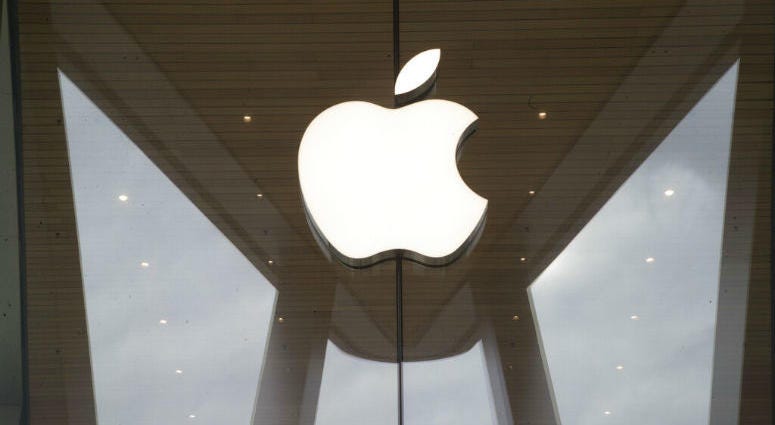 1 2 3 FILE- In this Jan. 3, 2019, file photo the Apple logo is displayed at the Apple store in the Brooklyn borough of New York. 1 2 3 FILE- In this Jan. 3, 2019, file photo the Apple logo is displayed at the Apple store in the Brooklyn borough of New York.