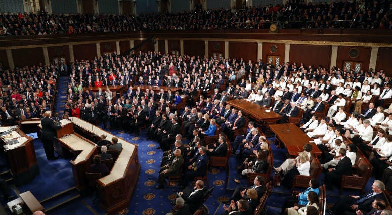 President Donald Trump delivers his State of the Union address to a joint session of Congress on Capitol Hill in Washington, Tuesday, Feb. 5, 2019. President Donald Trump delivers his State of the Union address to a joint session of Congress on Capitol Hill in Washington, Tuesday, Feb. 5, 2019.