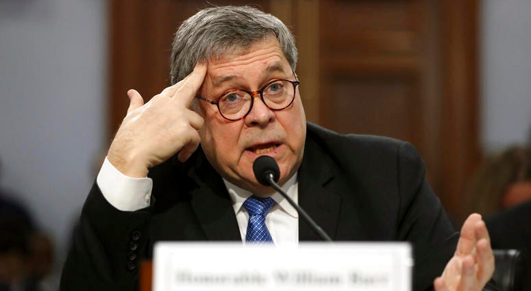 In his first appearance on Capitol Hill since taking office, and amid intense speculation over his review of special counsel Robert Mueller's Russia report, Attorney General William Barr appears before a House Appropriations subcommittee, on Capitol Hill, Attorney General William Barr