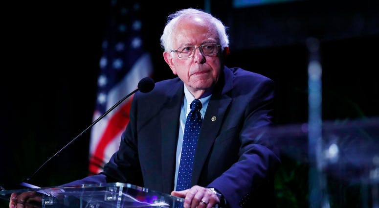 Democratic presidential candidate Sen. Bernie Sanders, I-Vt., pauses while speaking during a forum on Friday, June 21, 2019, in Miami. Democratic presidential candidate Sen. Bernie Sanders, I-Vt., pauses while speaking during a forum on Friday, June 21, 2019, in Miami.