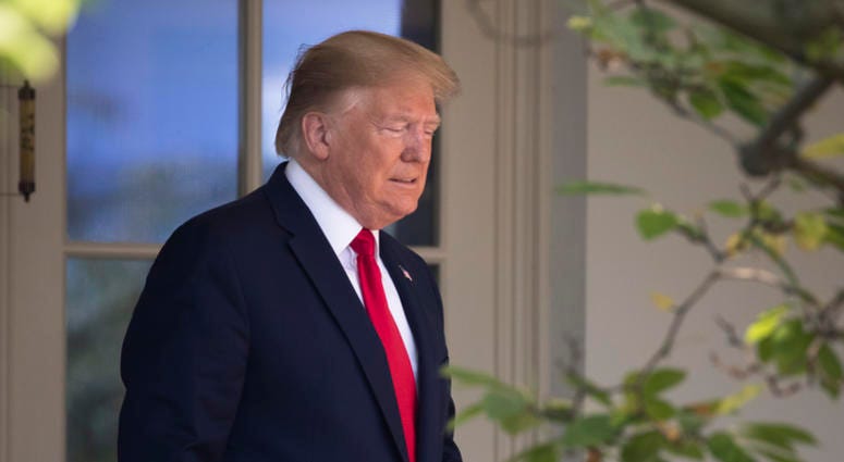 President Donald Trump arrives before signing H.R. 1327, an act ensuring that a victims' compensation fund related to the Sept. 11 attacks never runs out of money, in the Rose Garden of the White House, Monday, July 29, 2019, in Washington. President Donald Trump arrives before signing H.R. 1327, an act ensuring that a victims' compensation fund related to the Sept. 11 attacks never runs out of money, in the Rose Garden of the White House, Monday, July 29, 2019, in Washington.