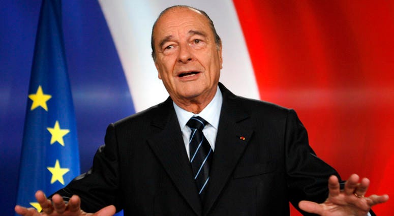 French president Jacques Chirac poses after recording a television address from the presidential Elysee Palace in Paris. French president Jacques Chirac poses after recording a television address from the presidential Elysee Palace in Paris.