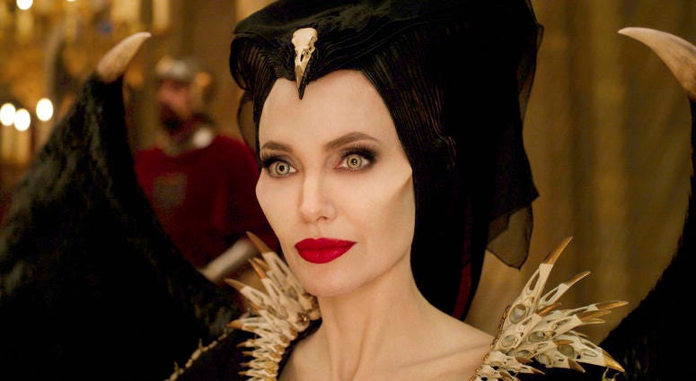 his image released by Disney shows Angelina Jolie as Maleficent in a scene from "Maleficent: Mistress of Evil." his image released by Disney shows Angelina Jolie as Maleficent in a scene from "Maleficent: Mistress of Evil."