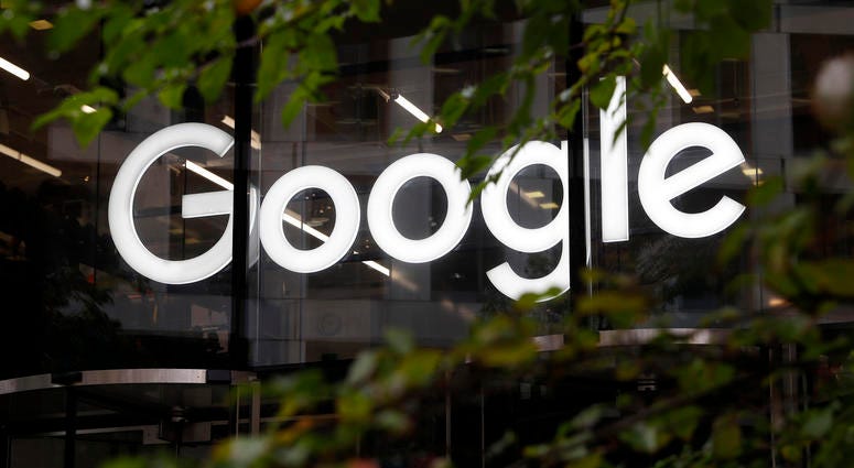 The Google logo at their corporate offices in Granary Square, London. The Google logo at their corporate offices in Granary Square, London.