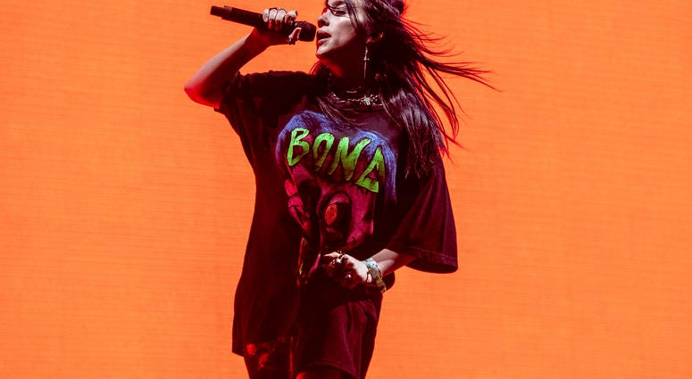 Billie Eilish performs at the Coachella Music & Arts Festival in Indio, Calif. Billie Eilish performs at the Coachella Music & Arts Festival in Indio, Calif.