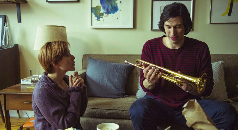 This image released by Netflix shows Scarlett Johansson, left, and Adam Driver in "Marriage Story." This image released by Netflix shows Scarlett Johansson, left, and Adam Driver in "Marriage Story."