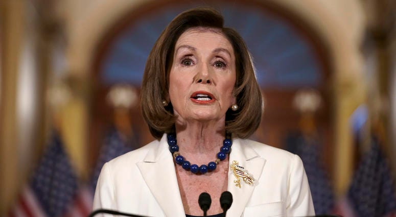 Speaker of the House Nancy Pelosi, D-Calif., makes a statement at the Capitol in Washington, Thursday, Dec. 5, 2019. Speaker of the House Nancy Pelosi, D-Calif., makes a statement at the Capitol in Washington, Thursday, Dec. 5, 2019.