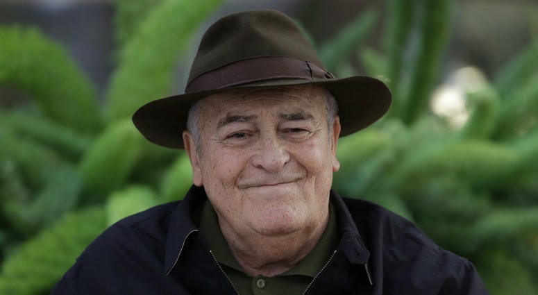 In this file photo taken on Oct. 18, 2012, Italian film director Bernardo Bertolucci poses for photographers during a photo call in Rome. In this file photo taken on Oct. 18, 2012, Italian film director Bernardo Bertolucci poses for photographers during a photo call in Rome.
